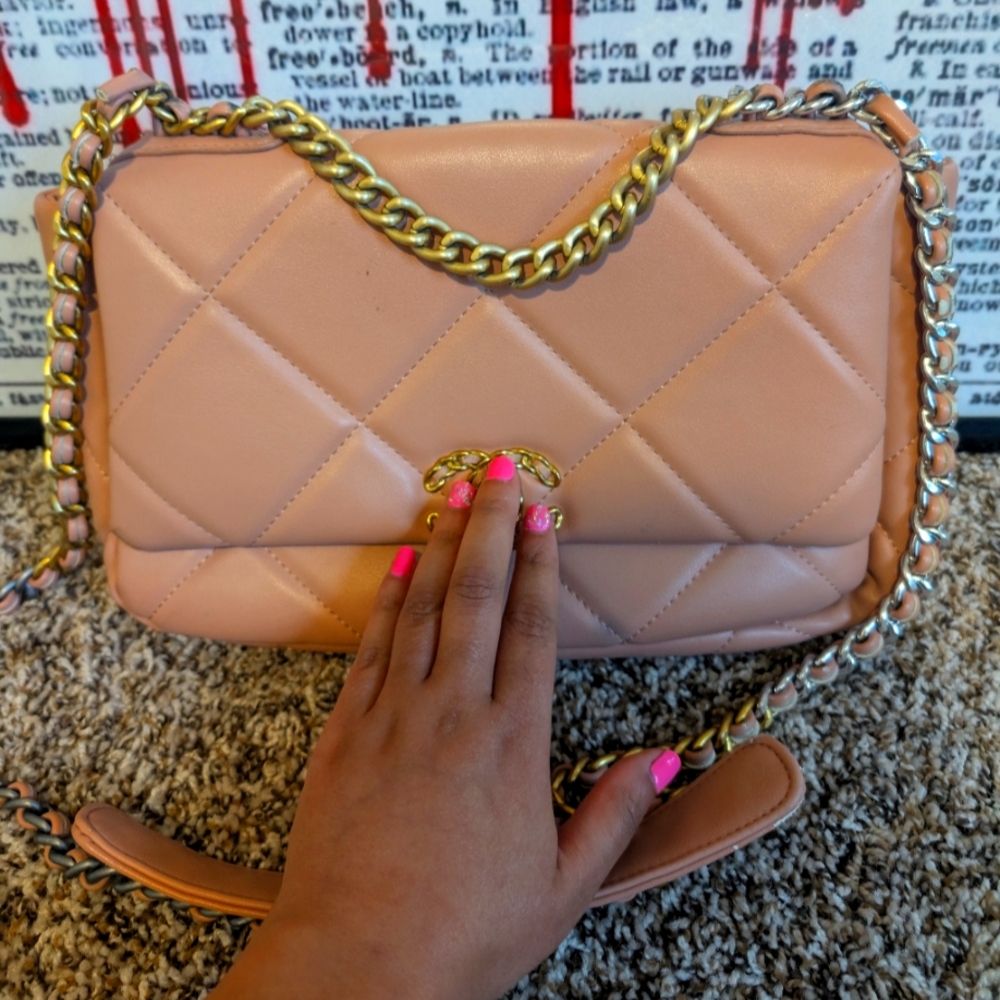 Nude Pink Flap Bag